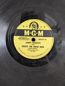 Rare 78 Record Jimmy Durante Frosty The Snowman Christmas Once A Year MGM 30257 - Picture 1 of 4