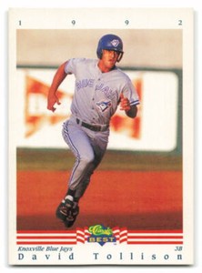 David Tollison 1992 Classic Best BASEBALL #163 Knoxville Blue Jays