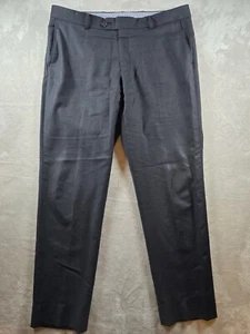 Ballin Anzughose Herren 36x31 schwarz einfarbig 100% Super 120s Wolle Komfort-Größe - Bild 1 von 9