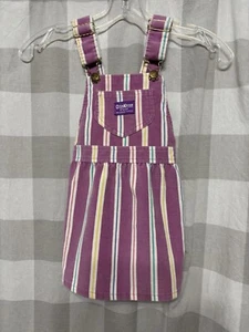 Vintage Deadstock OshKosh B’Gosh Purple Corduroy Overall Dress Size 3T Paper Tag - Picture 1 of 8