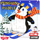 3DPuzzle Educational ToyCartoon Penguin Wood DIY Colorful Background Puzzle Toys