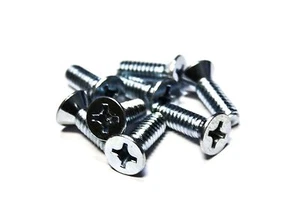 (100) 1/4x3/4" Machine Screws - Phillips Flat Head - Zinc - Picture 1 of 1