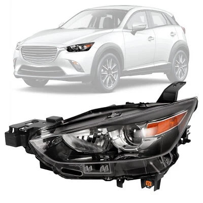 Front Left Driver Side Halogen Headlight W/O LED DRL For Mazda CX-3 CX3 2016-22 Foto 1 de 4