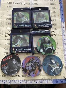 4X 4PK Disney Pixar Buzz Lightyear Coasters - Coaster Set (NEW) total 16 pieces - Picture 1 of 11