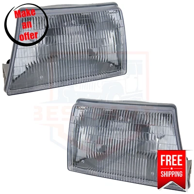 Juego de 2 faros MA2502113 MA2503113 para Mazda B2500/B3000 SE 1998-2000 Foto 1 de 4