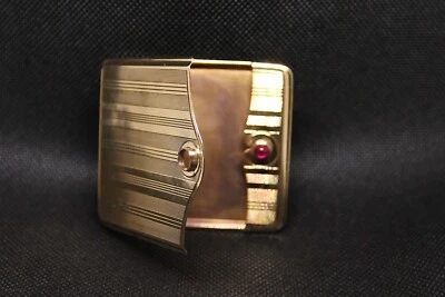 boite en or jaune 18 carats 750 guilloché étui ancien pour allumettes  42.5 grs - Photo 1/4