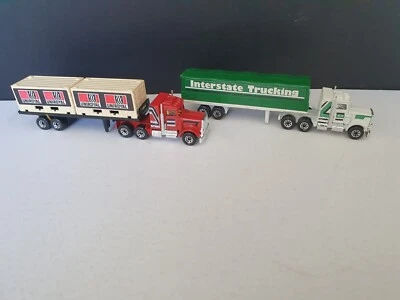MATCHBOX PETERBILT INTERSTATE TRUCKING CY-5 + UNIROYAL  CY-3 x 2 VNC - Image 1 of 4