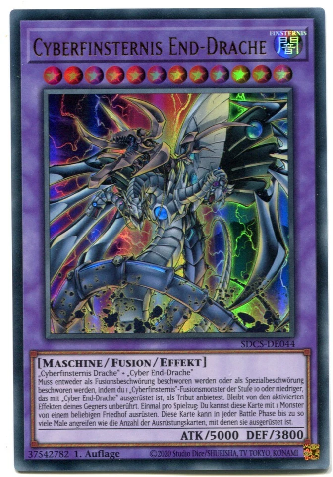 Yu-GI-OH Cyberfinsternis End Drache Ultra RAre SDCS-DE044 - Bild 1 von 1