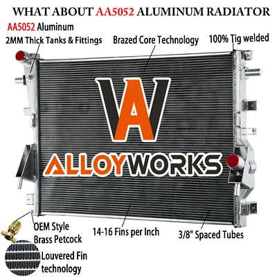 Fit 2017-22 Ford F250 F350 6.7L Diesel Turbo Super Duty LC3Z8005B 2 Row Radiator Foto 1 de 4