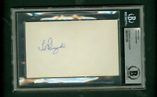 Ted Kluszewski Autographed Index Card Beckett BAS Authentic encased
