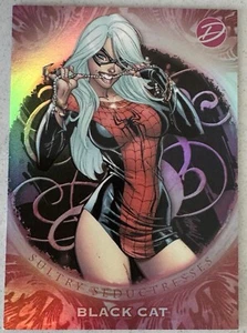 Dangerous Divas Sultry Seductresses Black Cat S1  Art By J Scott Campbell - Foto 1 di 2
