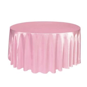 Mantel redondo de 90" pulgadas SATÉN cubierta de mesa EVENTO BODA 25 COLORES VENTA EN EE. UU. - Imagen 1 de 25