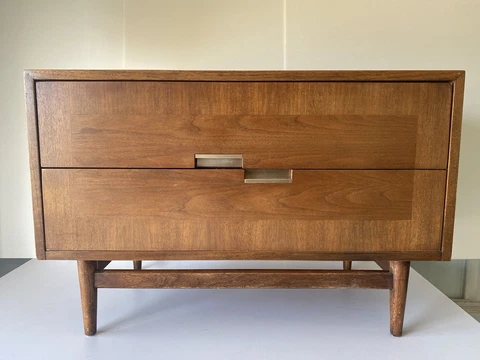 Mid Century Modern 2 Drawer Chest American of Martinsville Accord Cover