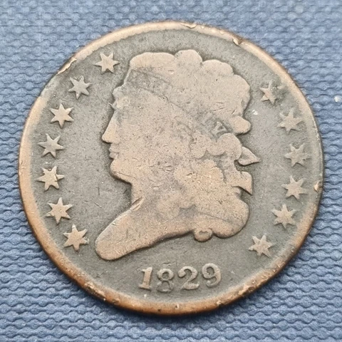 1829 Classic Head Half Cent 1/2c Circulated #51379 Cover