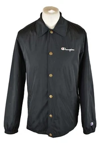 CHAMPION Black Windcheater Jacket size S Mens Retro Sportswear - Picture 1 of 12