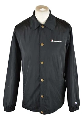 CHAMPION Black Windcheater Jacket size S Mens Retro Sportswear - Image 1 of 4