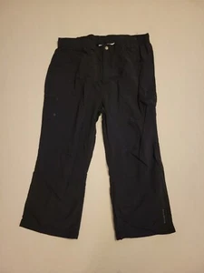Womens Columbia Nylon Cropped Pants Black Size L     0110 AL 8513 - Picture 1 of 5