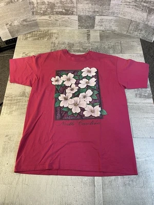 Camiseta vintage North Carolina Dogwood Flowers mujer grande púrpura rosa 1991 Foto 1 de 4