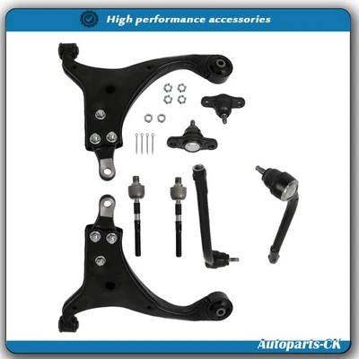 Kit de 8 piezas de brazos de control inferiores delanteros y rótulas para Hyundai Elantra 2009-2012 Foto 1 de 4
