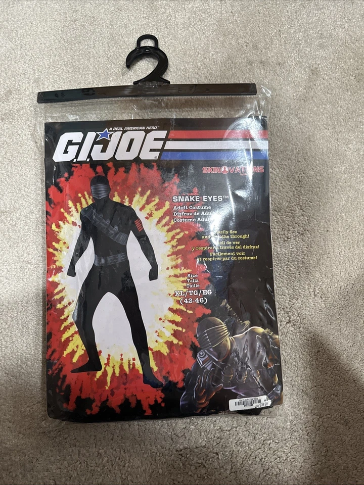 Disguise Snake Eyes Deluxe Bodysuit Costume XL