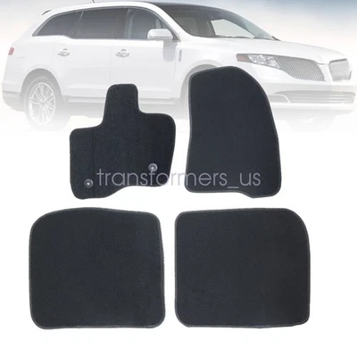 For 2010 2011 2013-2019 Lincoln MKT  Front & Rear Floor Mats Carpet Black New - Image 1 of 4