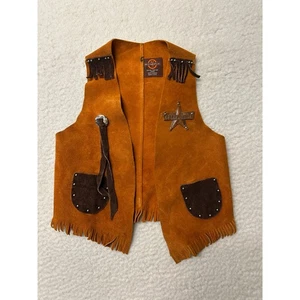 Vintage Kids Leather Cowboys Vest Large - Picture 1 of 5