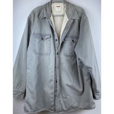 Vintage Levi’s Sz XL Thick Work Coat Fleece Lined Button, Pockets, LS Btn Close - Image 1 of 4