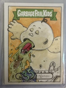 Topps Garbage Pail Kids Sketch Clinton Yeager - Picture 1 of 2