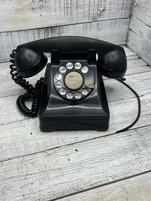 De colección COMO ESTÁ Sistema de Campana Eléctrica Occidental 302G Teléfono Negro Dial Giratorio Foto 1 de 4