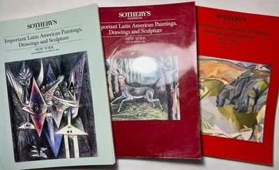 Sothebys Auction Catalogs x3 Latin American Paintings Drawings Sculpture 1984-85 - Image 1 of 4