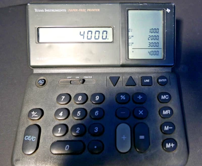 Tischrechner TI- 5038  Paperfree  Drucker Texas Instruments  Taschenrechner 1989 - Bild 1 von 4