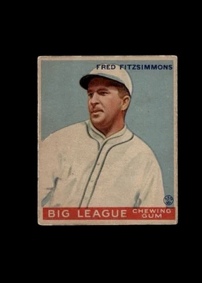 1933 Goudey Fred Fitzsimmons New York Giants #130 VG - Image 1 of 2