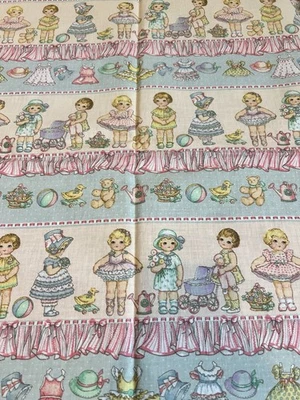 VTG Daisy Kingdom "Paper Dolls Sampler"# 1375 Borders of Dolls 45” X 37” - Image 1 of 4