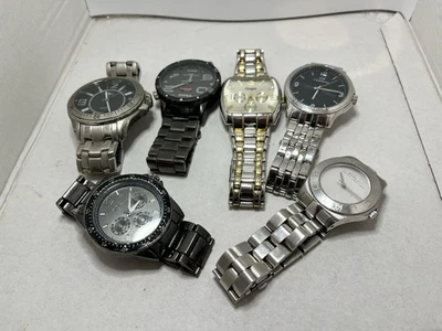 Lote de relojes de cuarzo de moda de metal para hombre como están Foto 1 de 4