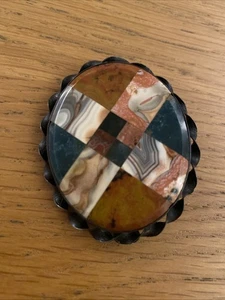 ANTIQUE SCOTTISH AGATE BROOCH - NICE QUALITY (27587) - Picture 1 of 6