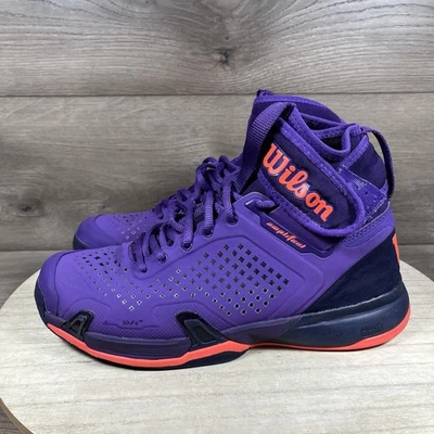 Wilson Amplifeel Arcilla Tenis Pickleball Zapatos Púrpura Naranja Mujer Talla 8.5 Foto 1 de 4