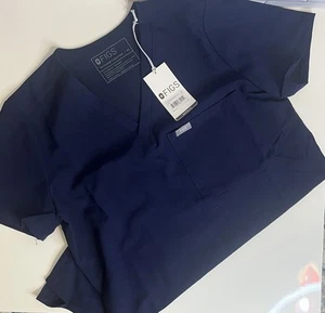 FIGS Catarina One Pocket Scrub Top Women XS Navy Blue NEW - Picture 1 of 3