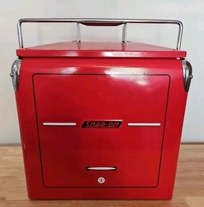 Snap-On Tools Red Retro Metal Cooler Vintage Style w/Bottle Opener 14" Tall - Picture 1 of 8