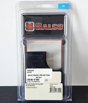 GALCO Pocket Pro Holster Sig-Sauer P938, Kimber Micro 9 Black PRO664B - Image 1 of 4