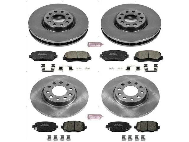 Kit de pastillas de freno delanteras y traseras y rotor 57JBZQ27 para Chrysler 200 2015 2016 2017 Foto 1 de 1