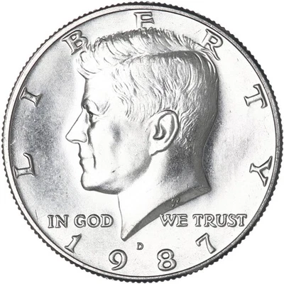 1987 D Kennedy Half Dollar CN-Clad BU - Image 1 of 4