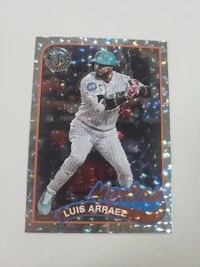 2024 Topps Series 1 Luis Arraez 1989 35th Silver Foil #89B-20 Miami Marlins 2 - Picture 1 of 2