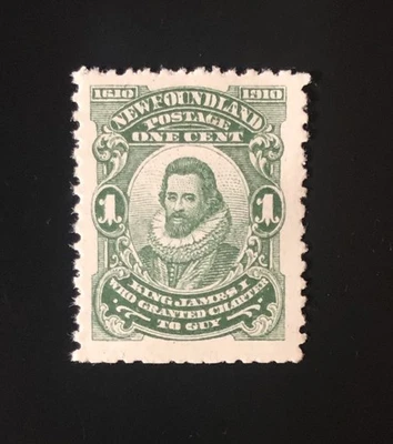 Stamps Canada Newfoundland Sc87ix  King James 1  "JAMRS" variety, see detail. - Image 1 of 4