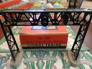 Postwar Lionel #450 Operating Signal Bridge From 1956-58 OB VG L@@K - Picture 1 of 1