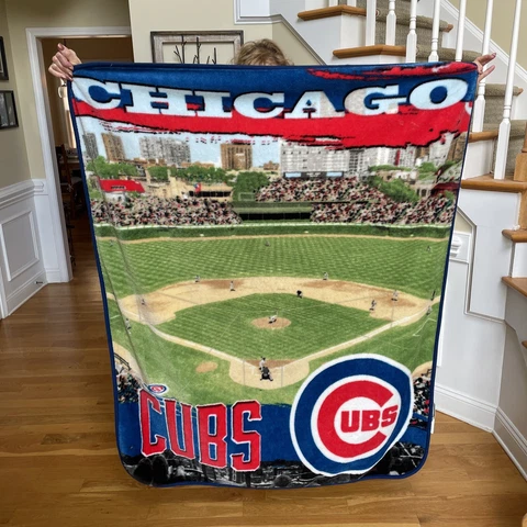 Chicago Cubs 48” x 60" By Northwest MLB  Fleece Throw Blanket EX Cover