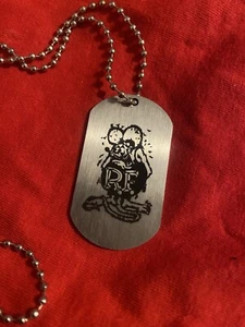 Rat Fink Dog Tag W Chain - Picture 1 of 3