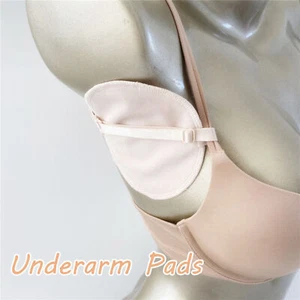 2pcs Underarm Pads Reusable Adjusted Breathable Cotton Armpit Sweat Strap Pads - Picture 1 of 12