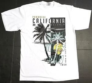 CALIFORNIA T-shirt CA Good Vibes Only Urban Streetwear Men's Tee White New - Picture 1 of 2