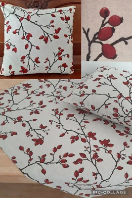 Sandner Hagebutten Kissenhülle Tischdecke Mitteldecke Läufer Kissenbezug HERBST - Bild 1 von 4