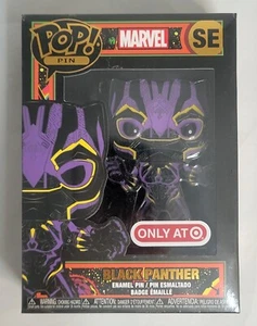 Funko Pop! Pin Black Panther (Blacklight) SE Marvel Pin Esmalte Grande Exclusivo - Imagen 1 de 6